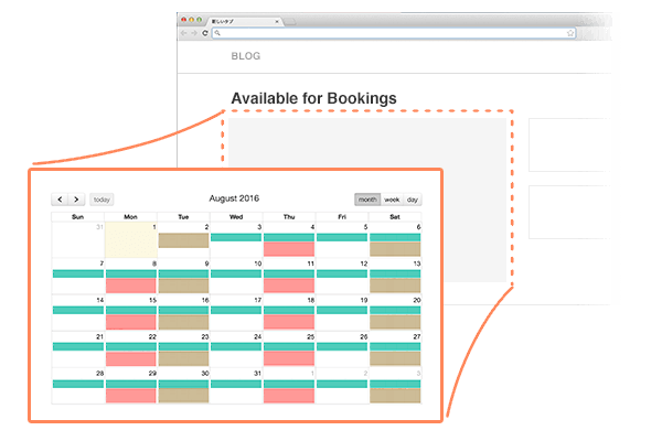 Booking calendar en
